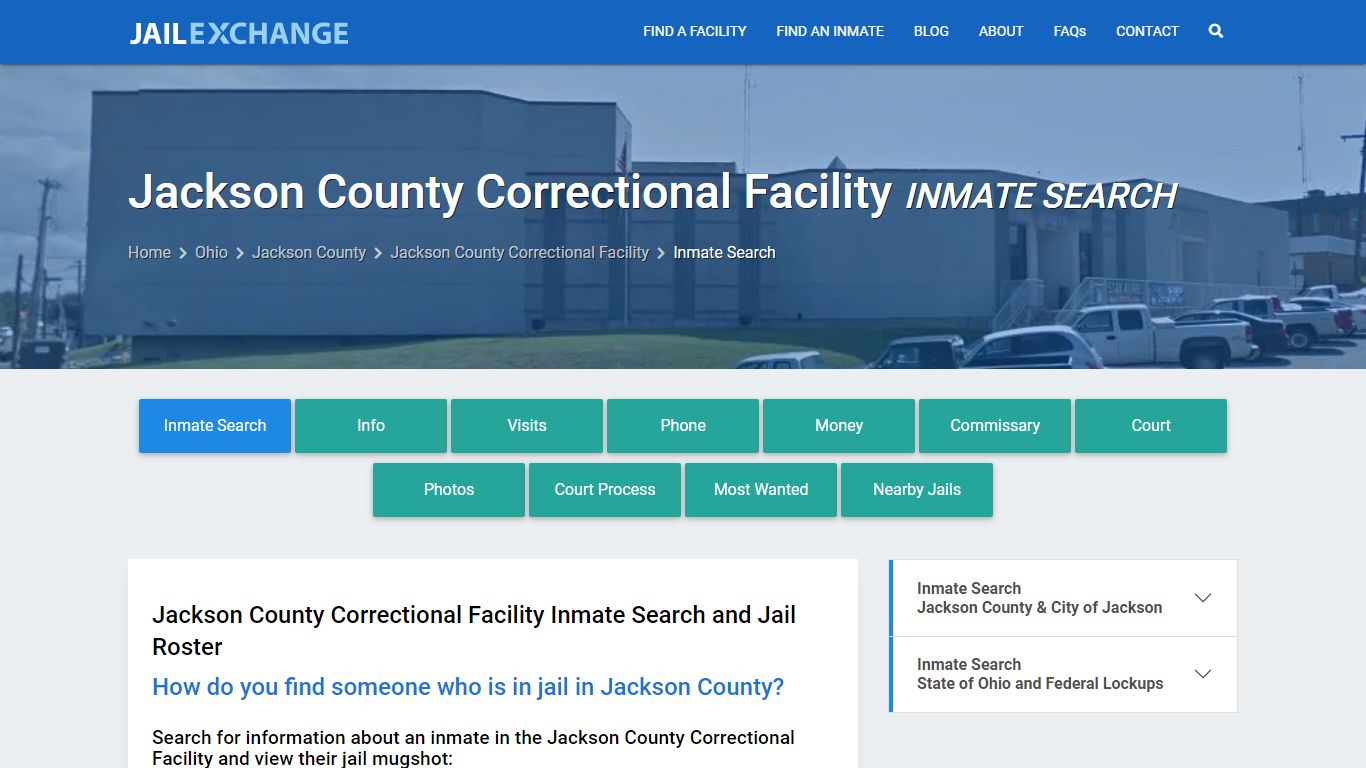 Jackson County Correctional Facility Inmate Search - Jail Exchange